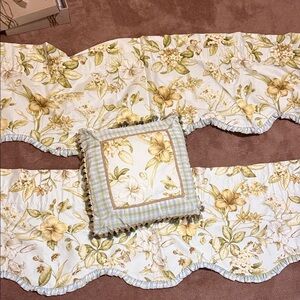Yellow Floral Valance Curtains